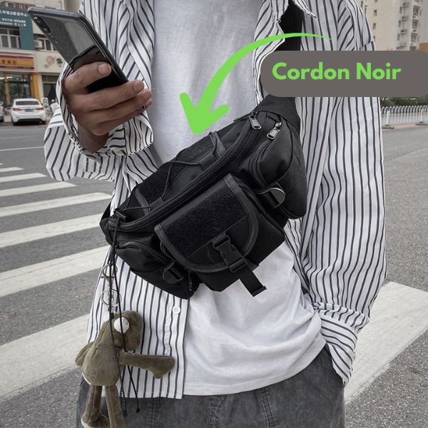 sac banane cordon noir