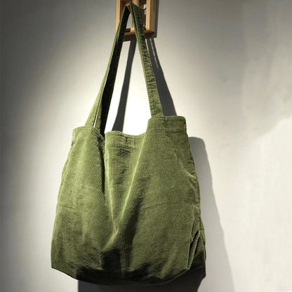 Sac fourre-tout femme - cabas en velours côtelé | UrbanPlush™