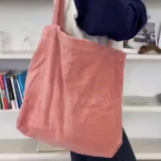 Sac fourre-tout femme - cabas en velours côtelé | UrbanPlush™