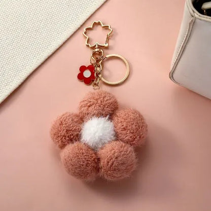 porte cle fleur orange