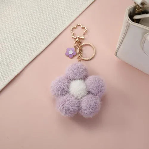 porte cle fleur violette