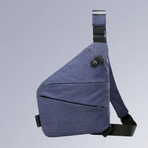 sac a bandouliere homme bleu cote droit poitrine