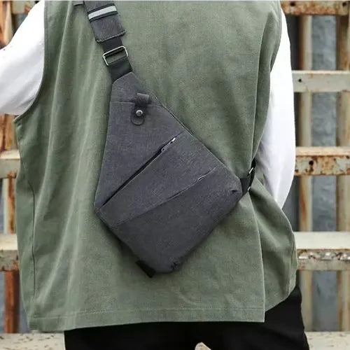 sac a bandouliere homme epaule gauche placer arriere corps