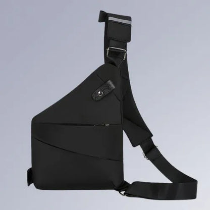 sac a bandouliere homme noir cote droit poitrine