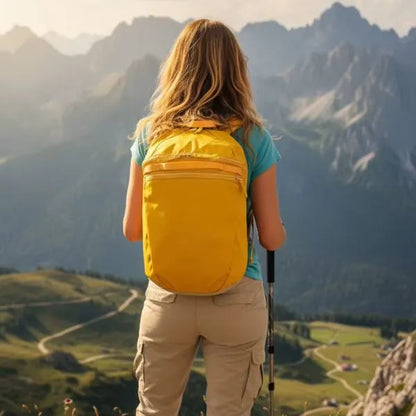 sac a dos 15L deperlant pour vos loisirs en montagne jaune