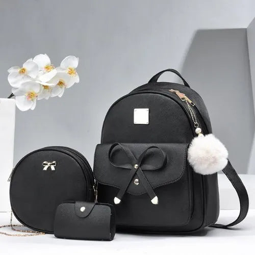 sac a dos femme 3 pieces noir