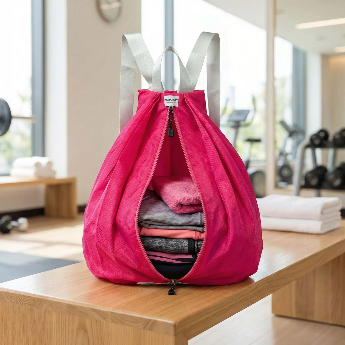 sac a dos nylon impermeable pratique pour le gym