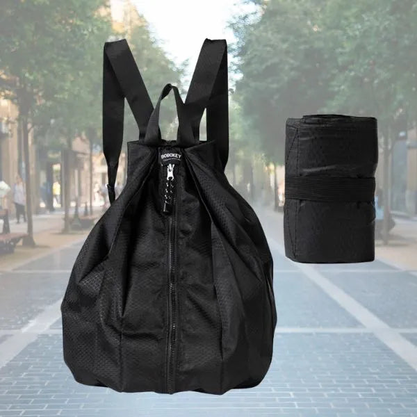 sac a dos pliable nylon impermeable noir