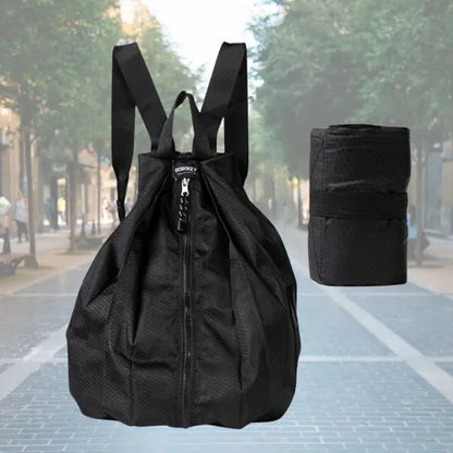 sac a dos pliable nylon impermeable noir