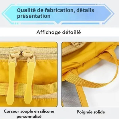 sac a dos poigne solide detail silicon au fermeture eclaire