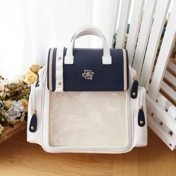 sac a dos vitrine bleu