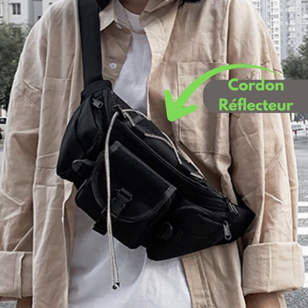 sac banane cordon reflecteur