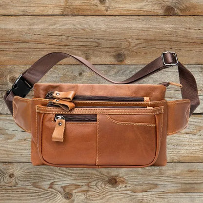 sac banane cuir couleur brun