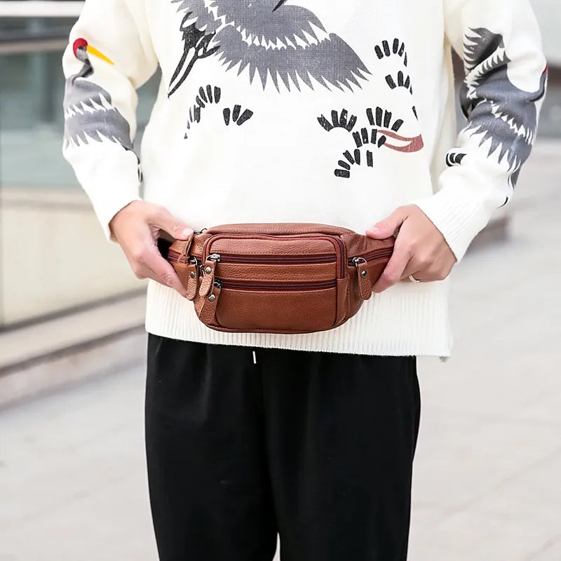 sac banane cuir homme porte a la taille