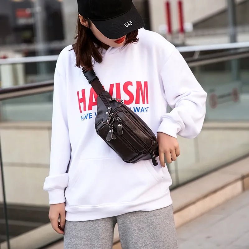 sac banane cuir plusieurs compartiments de rangement