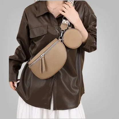 sac banane cuir pochette amovible