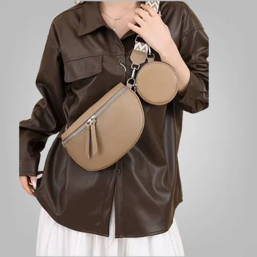 sac banane cuir pochette amovible