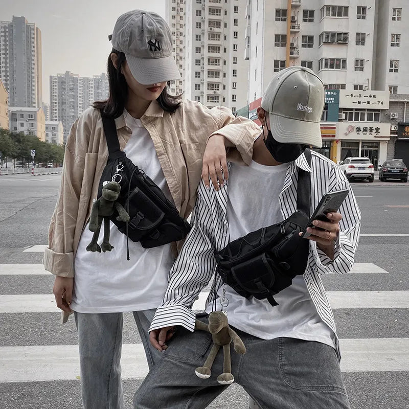 sac banane en toile pour couple branche