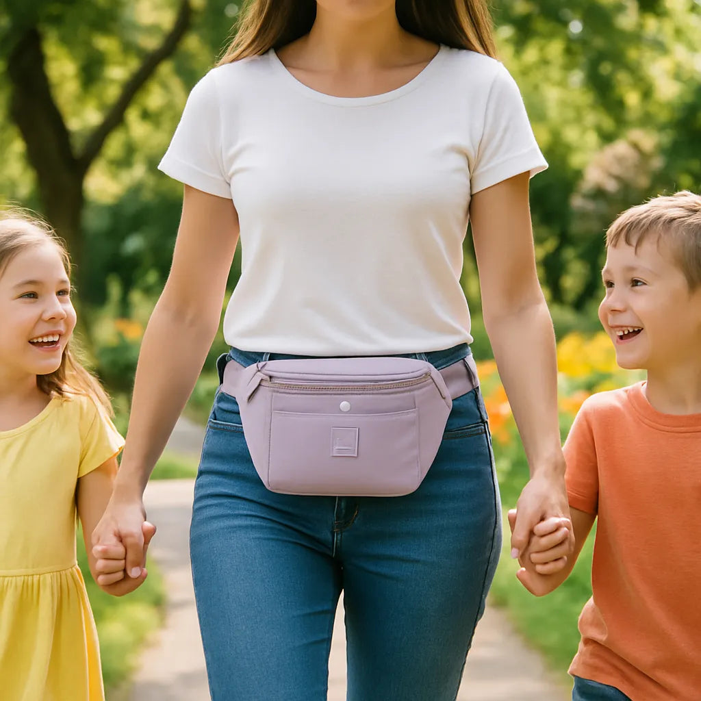 sac banane femme couleur racine de lotus violette