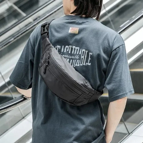 sac banane homme tissu oxford leger