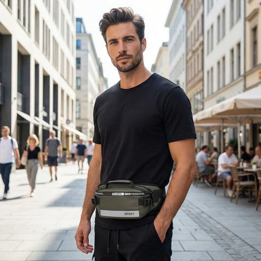 sac banane impermeale reflecteur khaki