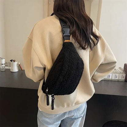 sac banane peluche mouton porte en bandouliere