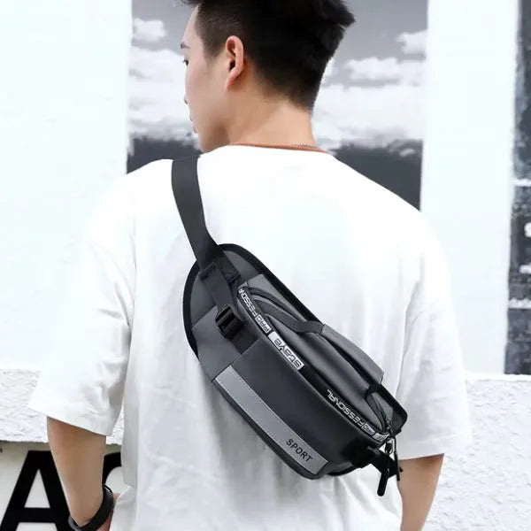 sac banane porte en travers reflecteur pratique