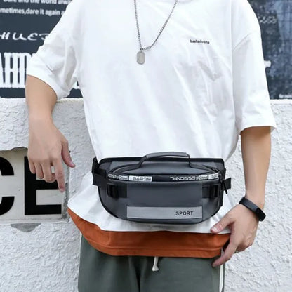 sac banane reflecteur porte tour taille gris