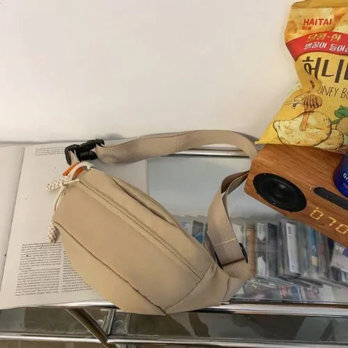 sac banane unisexe structure beige