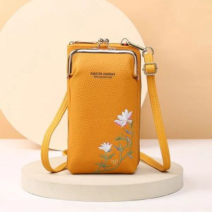 sac bandouliere brode mini jaune