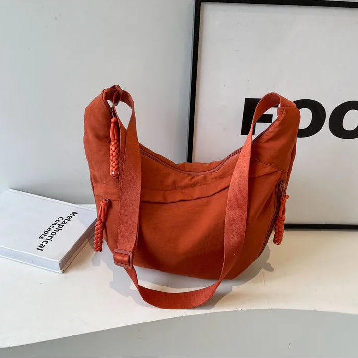 sac bandouliere femme grande capacite orange