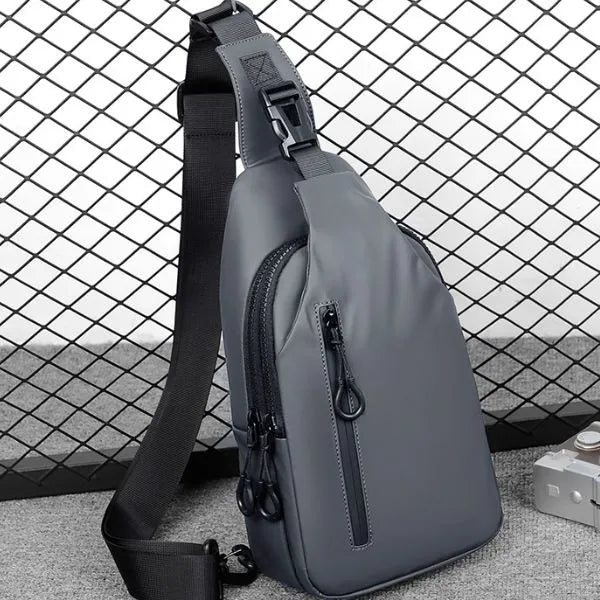 sac bandouliere homme gris