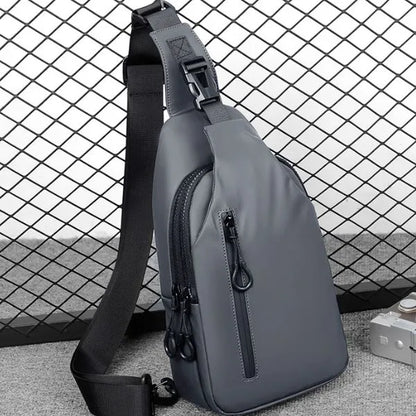 sac bandouliere homme gris