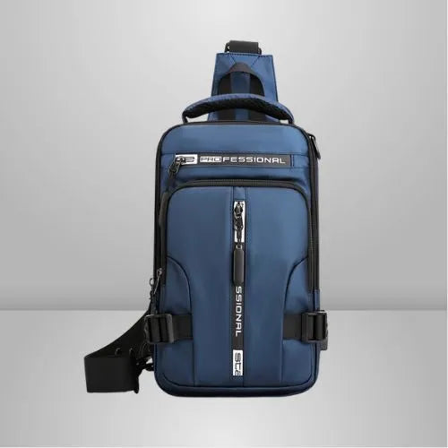 sac bandouliere homme impermeable bleu fonce