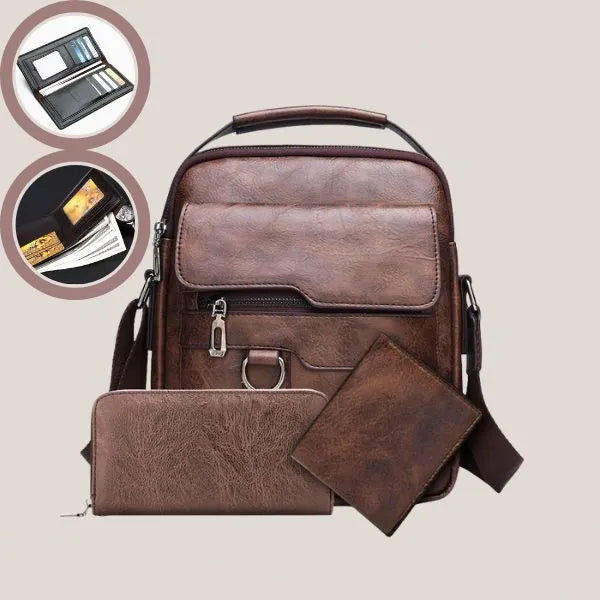 sac bandouliere homme pu cuir couleur brun