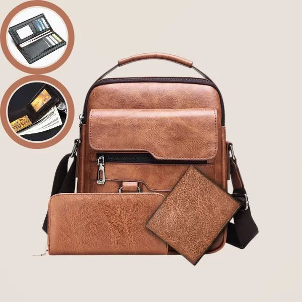 sac bandouliere homme pu cuir couleur khaki