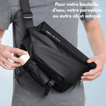 sac bandouliere impermeable unisexe compartiment accessoire supplementaire