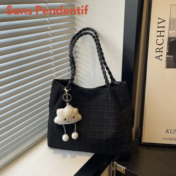 sac bandouliere sans pendentif couleur noir