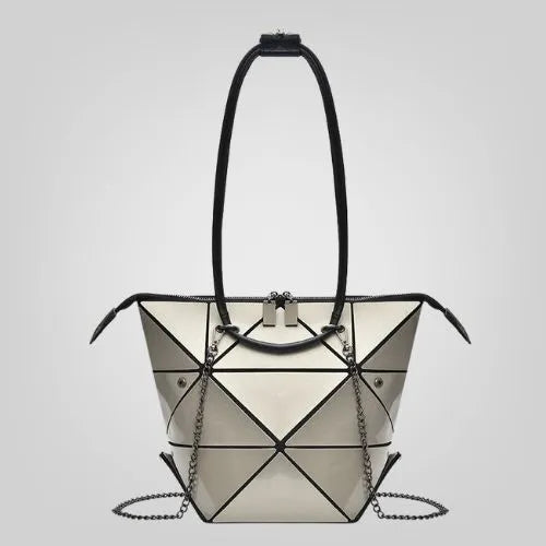 sac cabas 4 en 1 pliable argent brosse