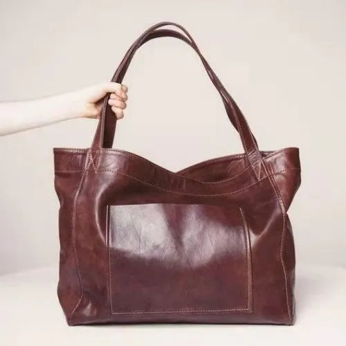 sac cabas femme brun rougeatre