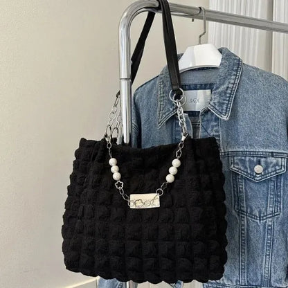 sac cabas texture carreaux trois dimensions