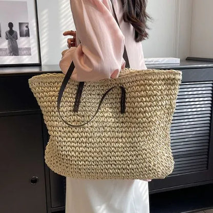 sac cabas tresse rattan chic