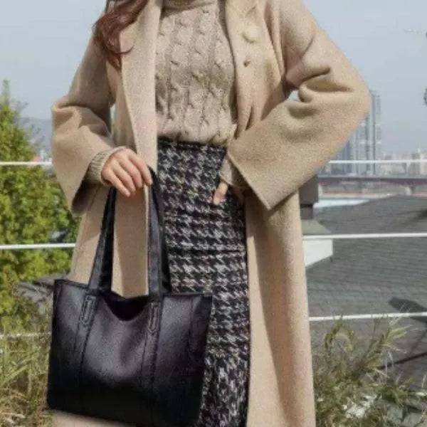 sac fourre-tout cuir pu femme bandouliere