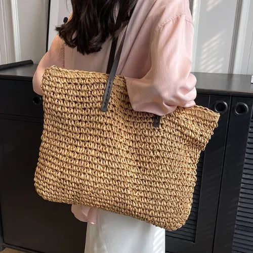 sac fourre-tout tresse rattan souple