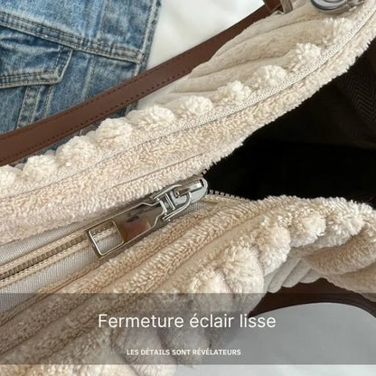 Tote bag femme | velours côtelé grande capacité | URBANELLE™