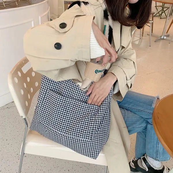 tote baag reversible pochette elegant tendance peluche