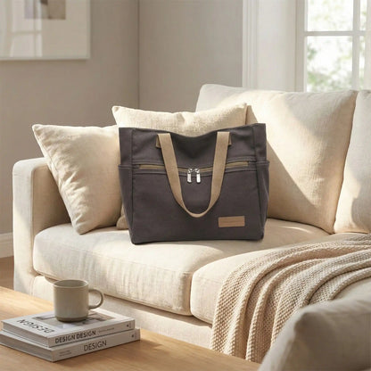 tote bag toile canvas femme couleur gris